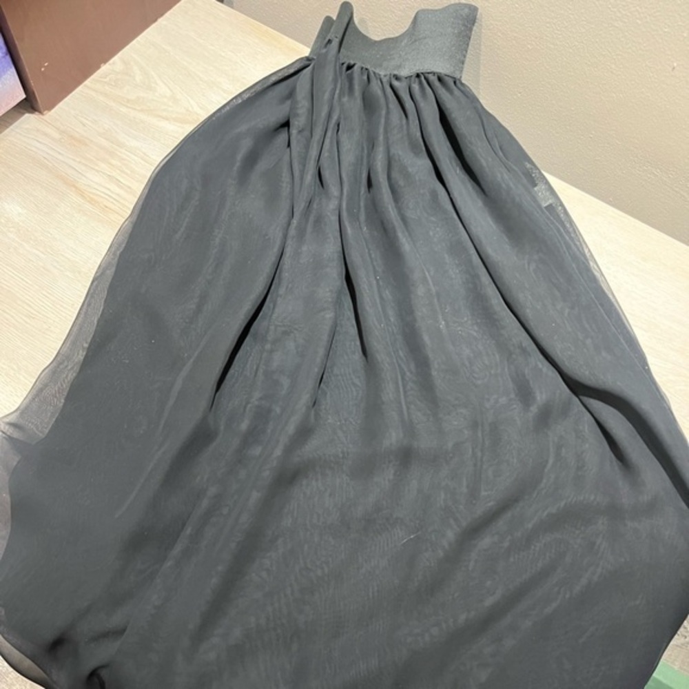 Long Black Sheer French Connection skirt